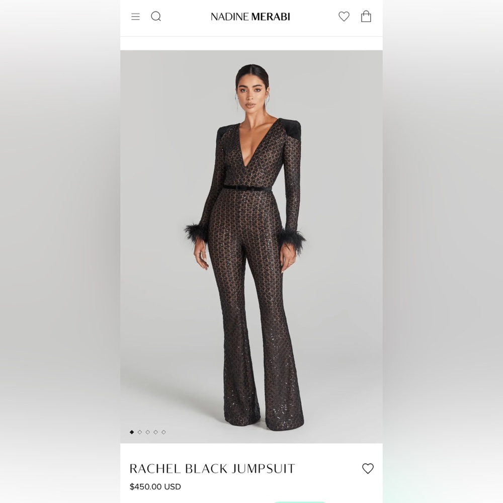 Nadine Merabi Black Jumpsuit, worn once, brand new !!